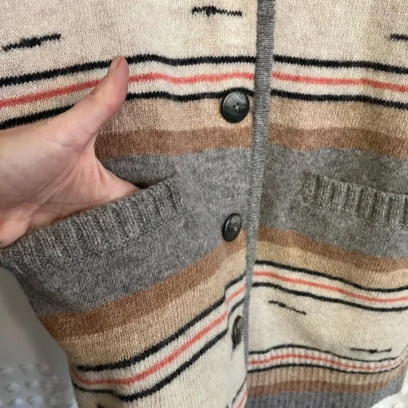 Pendleton Wool Shawl Collar Cardigan Sweater Southwest Print Size MP - Picture 8 of 8